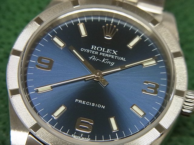 ロレックス エアキング ブルー文字盤 14010M K番 - 腕時計専門店THE ...