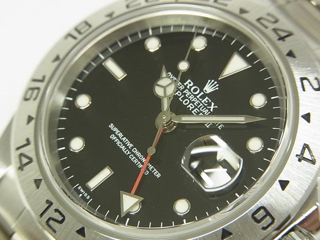 ロレックス エクスプローラーII Ref.16570 ブラック文字盤 A番 - 腕時計専門店THE-TICKEN(ティッケン) オンラインショップ