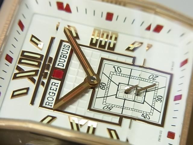 ロジェ・デュブイ キングスクエア 18KRG ホワイト文字盤 世界28
