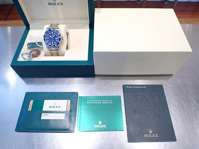 メ*ク様 管理番号61318 ロレックス 内箱　セット ロレックス サブマリーナデイト ブルー 18KYGコンビ 8Pダイヤ