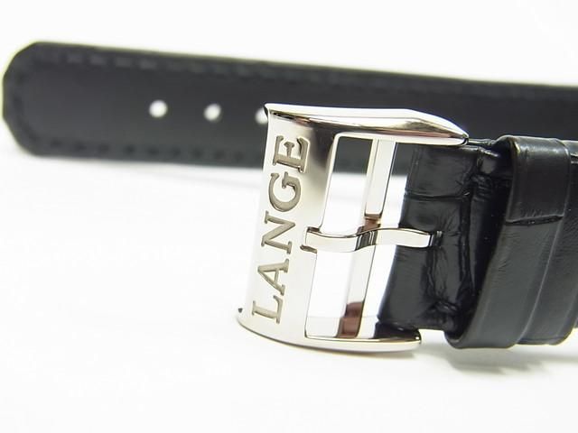 ランゲ&ゾーネ　アリゲーターベルトブラック A.LANGE＆SOHNE ランゲ＆ゾーネ 純正 アリゲーター ベルト