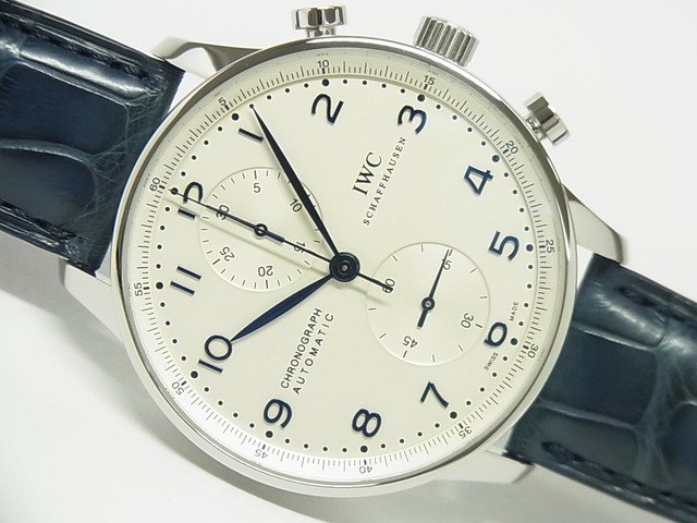 IWC ポルトギーゼ・クロノグラフ シルバー文字盤 IW371446 - 腕時計 