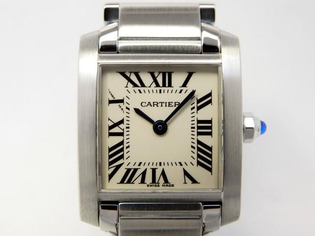 カルティエ タンクフランセーズ シルバー SM クオーツ W51008Q3 カルティエ タンクフランセーズ シルバー SM クオーツ W51008Q3