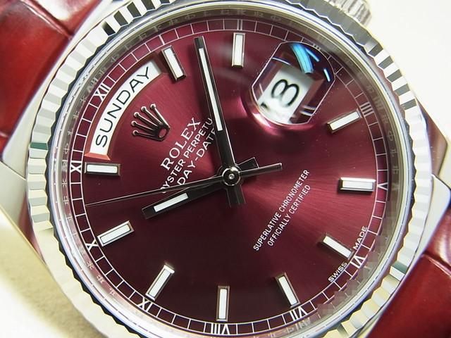 ロレックス デイデイト 36MM チェリー 18KWG 118139 '20年購入