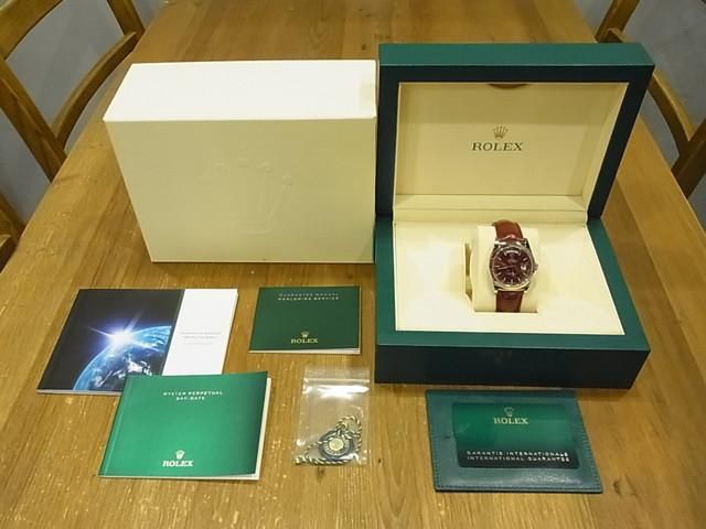 ロレックス デイデイト 36MM チェリー 18KWG 118139 '20年購入