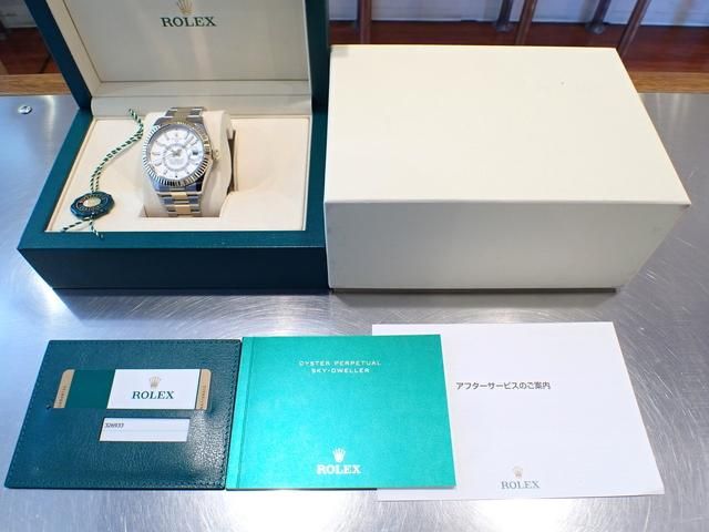 ロレックス スカイドゥエラー 18KYGコンビ ホワイト Ref.326933