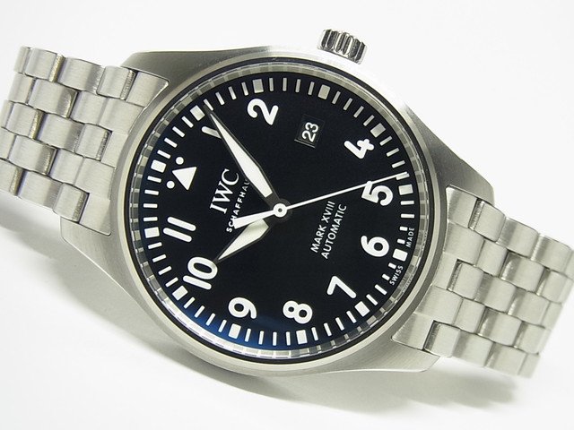 IWC パイロットウォッチ・マーク18 ブラック ブレス IW327011 - 腕時計 