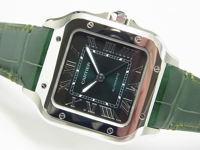 カルティエ サントス ドゥ カルティエ MM グリーン WSSA0061 - 腕時計 ...