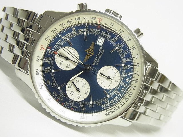 ブライトリング オールドナビタイマー ブルー文字盤 A13322 - 腕時計 