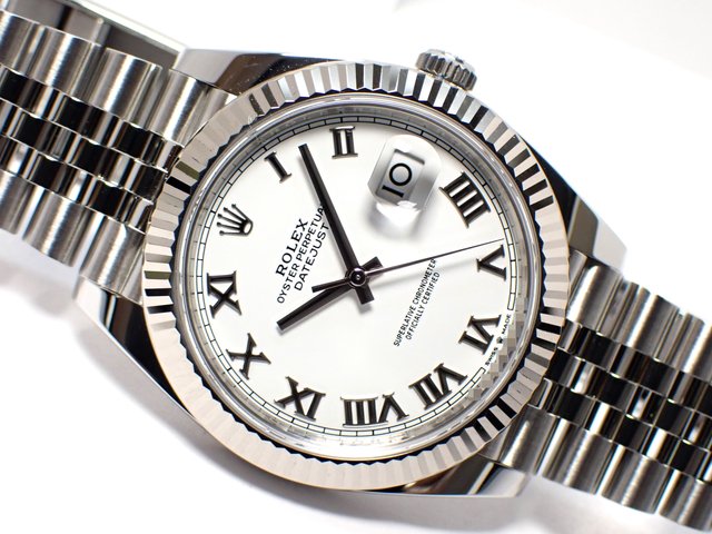ロレックス デイトジャスト41 ホワイトローマン ジュビリーブレス 126334 '21年 - 腕時計専門店THE-TICKEN(ティッケン)  オンラインショップ