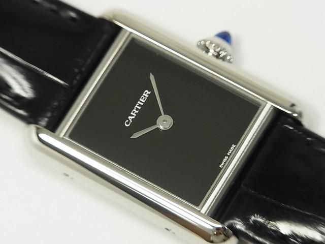 カルティエ タンクマスト SM WSTA0071 極美品 ブラックダイヤル カルティエ タンク マスト ドゥ カルティエ ウォッチ SM
