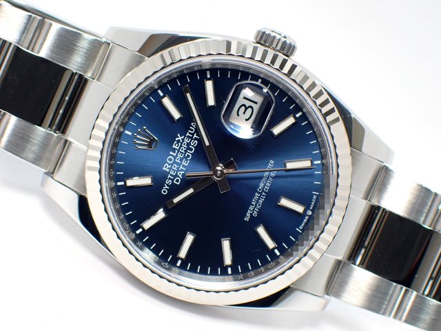 ロレックス デイトジャスト 36 ブルーバー WGベゼル オイスターブレス 126234 腕時計専門店THE-TICKEN(ティッケン)  オンラインショップ