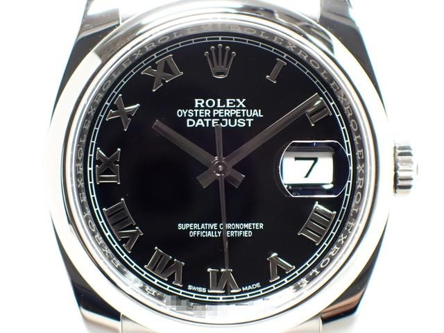 ロレックス デイトジャスト 36MM ブラックローマン 116200 ジュビリー