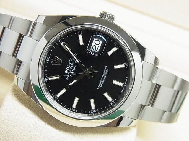 ロレックス デイトジャスト 41 ブラック 126300 '22年購入ランダム番 - 腕時計専門店THE-TICKEN(ティッケン) オンラインショップ