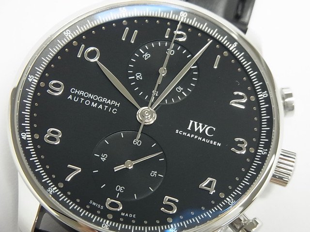 IWC ポルトギーゼ・クロノグラフ ブラック文字盤 IW371609 正規品 - 腕時計専門店THE-TICKEN(ティッケン) オンラインショップ