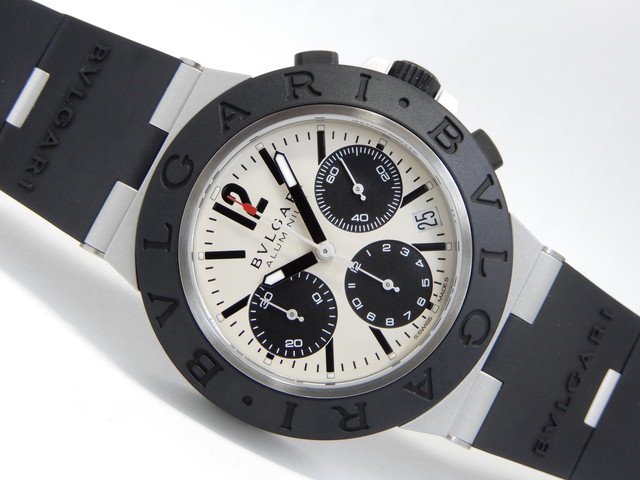 ブルガリ　アルミニウム　クロノグラフ　シルバー×ブラック　BB40ATCH - 腕時計専門店THE-TICKEN(ティッケン) オンラインショップ