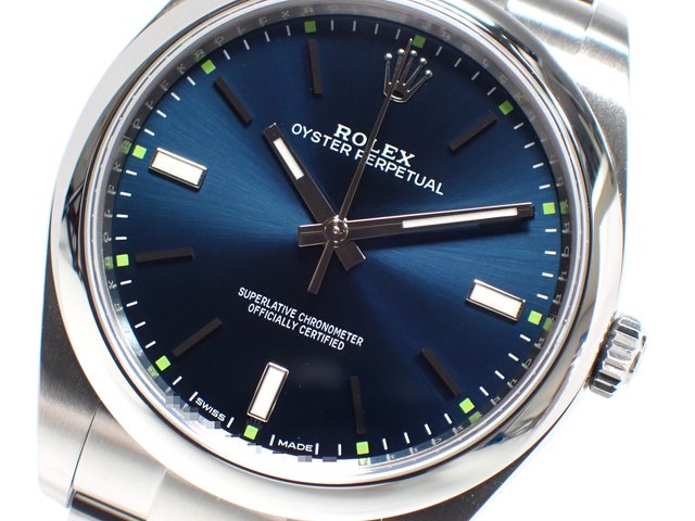 ロレックス　オイスターパーペチュアル 39　ブルー文字盤　114300 - 腕時計専門店THE-TICKEN(ティッケン) オンラインショップ
