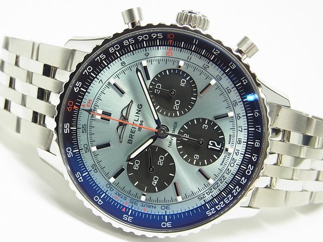ブライトリング　ナビタイマー B01 クロノ 43　アイスブルー　ブレス仕様 - 腕時計専門店THE-TICKEN(ティッケン) オンラインショップ