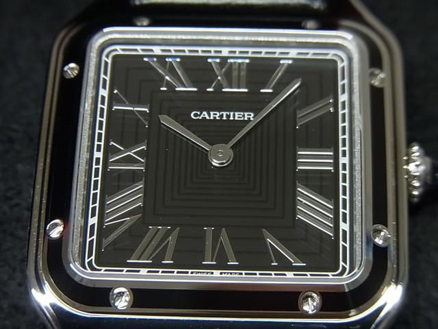 カルティエ サントス デュモン LM WSSA0046　 WSSA0046 カルティエ サントス デュモン LM ブラックラッカー WSSA0046