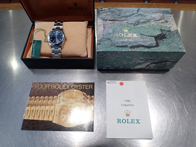 ロレックス エアキング ブルー文字盤 3・6・9 14000 U番 - 腕時計専門店THE-TICKEN(ティッケン) オンラインショップ