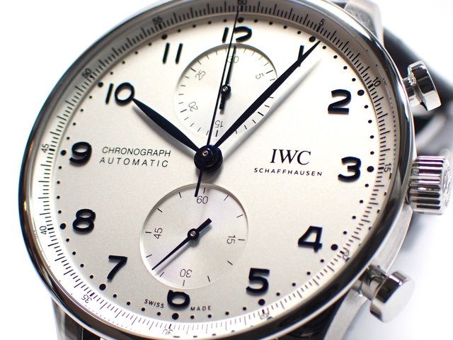 IWC ポルトギーゼ・クロノグラフ シルバー×青針 IW371605 正規品 21年 ...