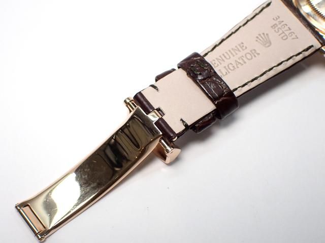 ロレックス デイデイト 36MM 18KPG×レザー チョコレート文字盤