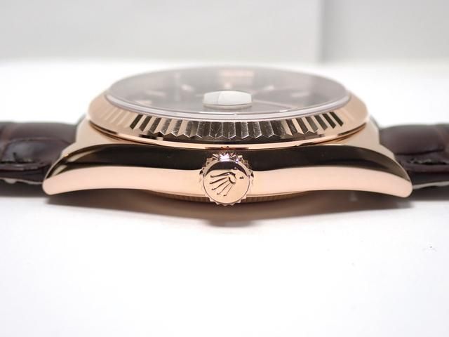 ロレックス デイデイト 36MM 18KPG×レザー チョコレート文字盤