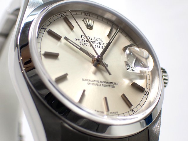 ロレックス デイトジャスト シルバー・バー 16200 A番 - 腕時計専門店 ...