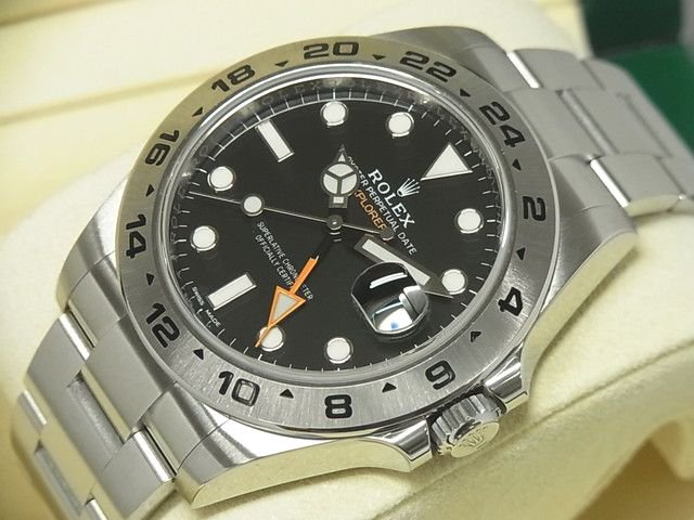 ロレックス　エクスプローラーII　ブラック文字盤　216570　'18年購入正規品 - 腕時計専門店THE-TICKEN(ティッケン)  オンラインショップ