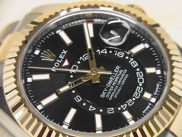 ロレックス　スカイドゥエラー　SS×YGコンビ　ブラック　オイスターブレス　336933 - 腕時計専門店THE-TICKEN(ティッケン)  オンラインショップ