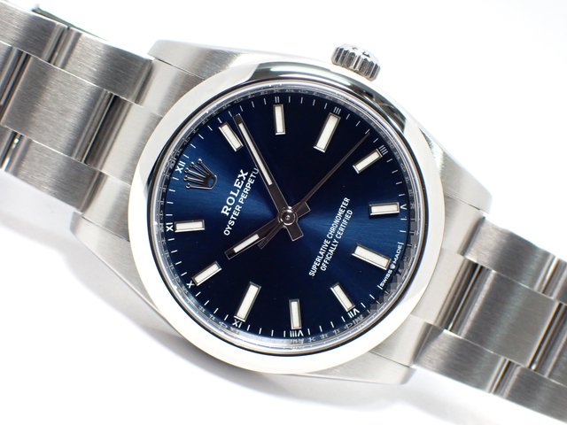 ロレックス　オイスターパーペチュアル 34　ブルー　Ref.124200 - 腕時計専門店THE-TICKEN(ティッケン) オンラインショップ