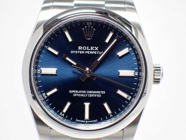 ロレックス オイスターパーペチュアル 34 ブルー Ref.124200 - 腕時計 