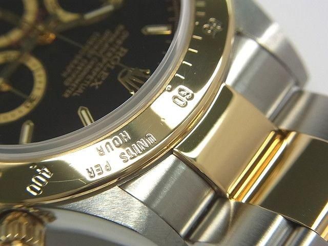 ロレックス デイトナ SS×YGコンビ ブラック文字盤 16523 P番