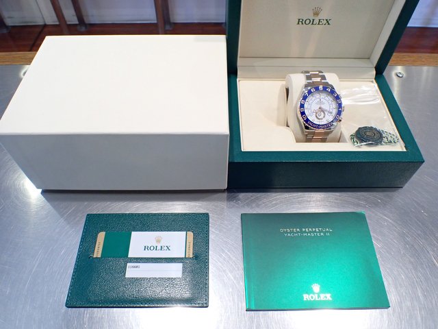 ロレックス　ヨットマスターII　SS×エバーRGコンビ　ベンツ針　116681　'20年 - 腕時計専門店THE-TICKEN(ティッケン)  オンラインショップ