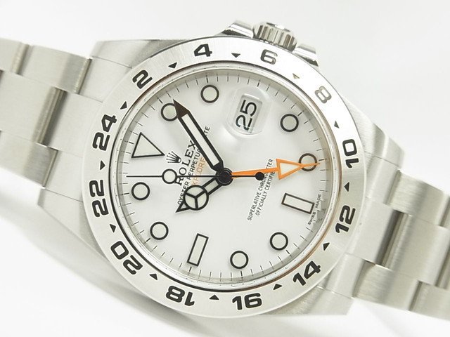 ロレックス　エクスプローラーII　ホワイト文字盤　216570　一部保護シール付きの未使用品 - 腕時計専門店THE-TICKEN(ティッケン)  オンラインショップ