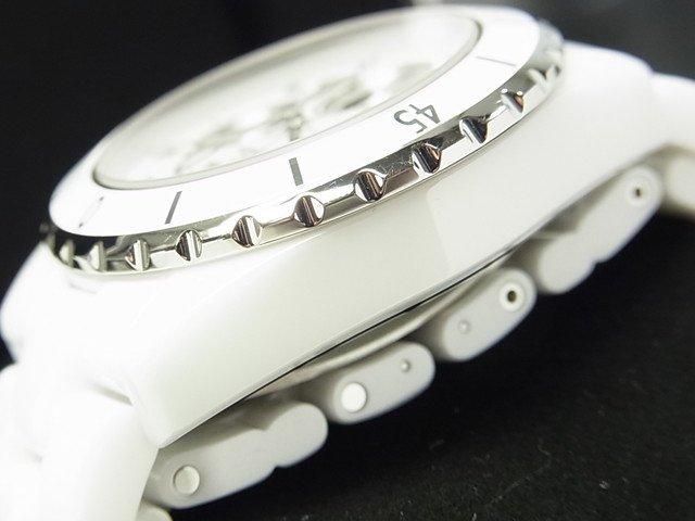 シャネル J12・クロノグラフ 41MM ホワイト 9Pダイヤ H2009 正規