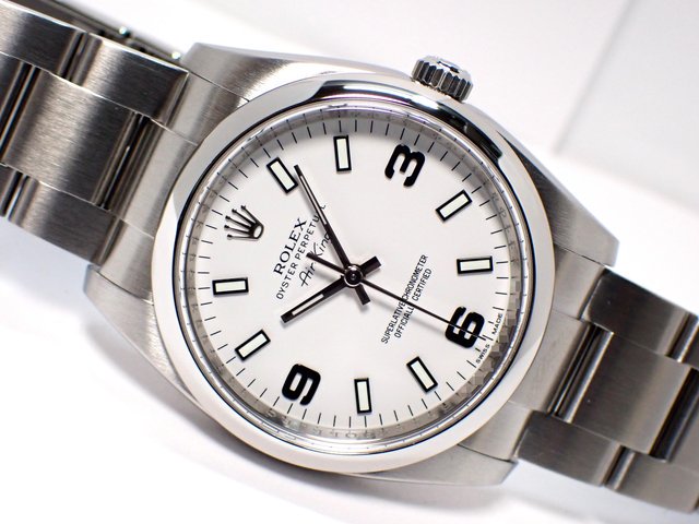 ロレックス エアキング 34MM ホワイト3・6・9 Ref.114200 - 腕時計専門 