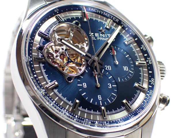 ゼニス　クロノマスター・オープン　ブルーダイヤル　42MM　正規品 - 腕時計専門店THE-TICKEN(ティッケン) オンラインショップ