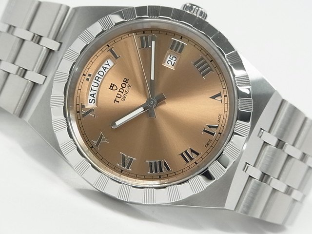 チューダー ロイヤル・デイトデイ 41MM サーモンピンク 28600 - 腕時計専門店THE-TICKEN(ティッケン) オンラインショップ