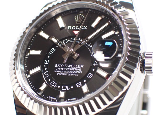 ロレックス　スカイドゥエラー　WGベゼル　326934　ブラック　オイスターブレス　’18年 - 腕時計専門店THE-TICKEN(ティッケン)  オンラインショップ