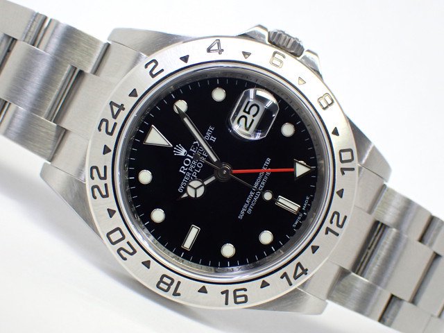 ロレックス エクスプローラーII 16570 ブラック ルーレットあり Z番 正規品 - 腕時計専門店THE-TICKEN(ティッケン)  オンラインショップ