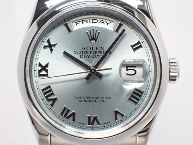 ロレックス デイデイト PT アイスブルー Ref.118206 '05年 - 腕時計 