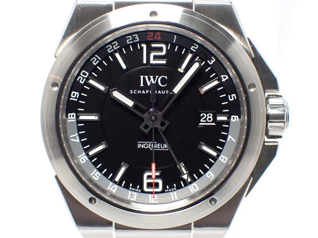 IWC インヂュニア・デュアルタイム ブラック IW324402 正規品 - 腕時計 