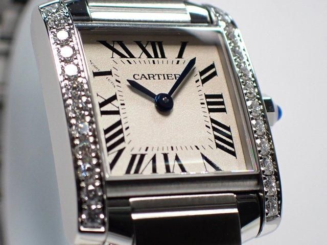 カルティエ タンクフランセーズ SM レディース ベゼルダイヤ '19年