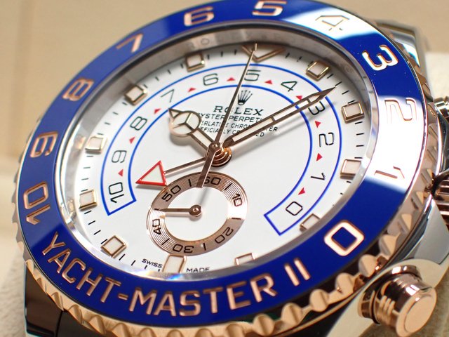 ロレックス ヨットマスターII SS×エバーRGコンビ ベンツ針 116681 '22年 - 腕時計専門店THE-TICKEN(ティッケン)  オンラインショップ