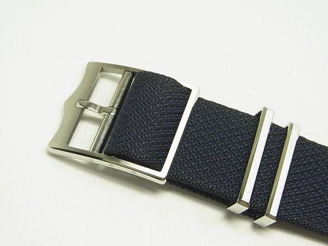 22mm Straight End Navy Blue Rubber Watch Strap and End link