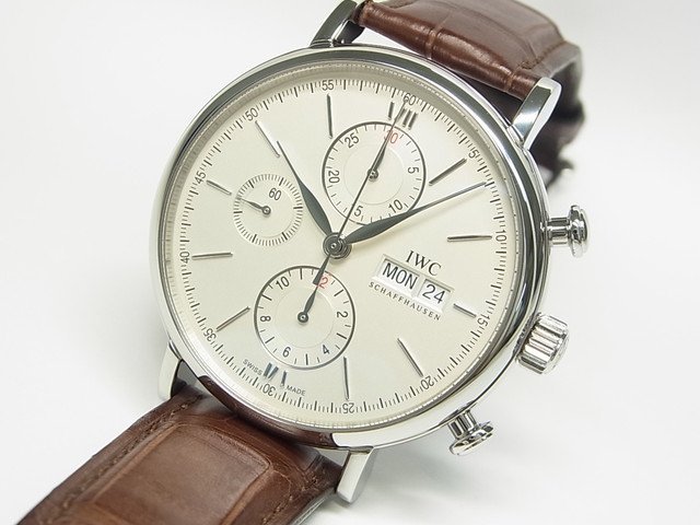 IWC ポートフィノ・クロノグラフ シルバー文字盤 IW391007 正規品 - 腕時計専門店THE-TICKEN(ティッケン) オンラインショップ