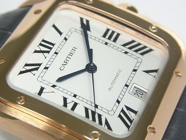 【未使用】Cartier サントスドゥカルティエLM用アリゲーター　ネイビー カルティエ Cartier サントスドゥカルティエ LM用 純正