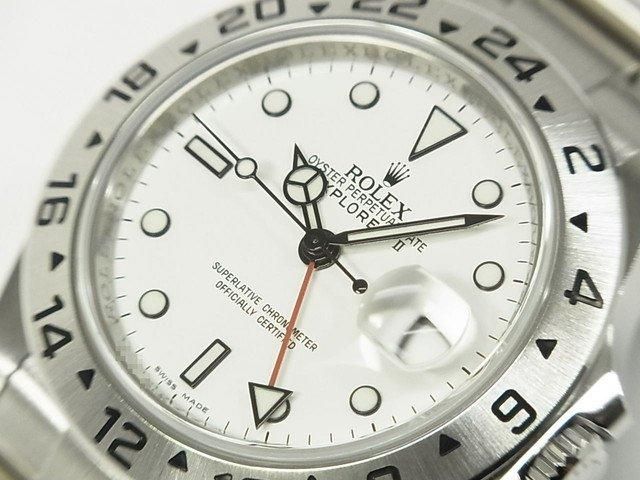 ロレックス エクスプローラーII Ref.16570 V番 ホワイト文字盤