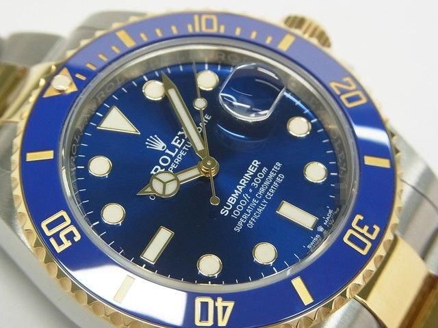 ロレックス サブマリーナ・デイト SS×YGコンビ ブルーダイヤル